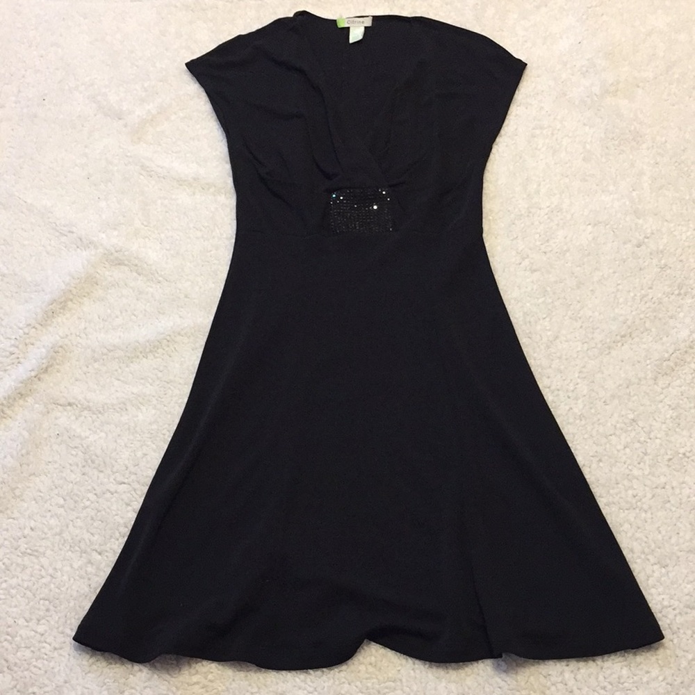 Black Dress wih V neck size 6